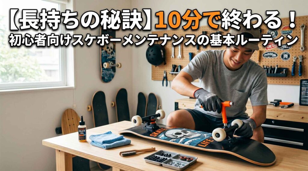 【長持ちの秘訣】10分で終わる！初心者向けスケボーメンテナンスの基本ルーティン