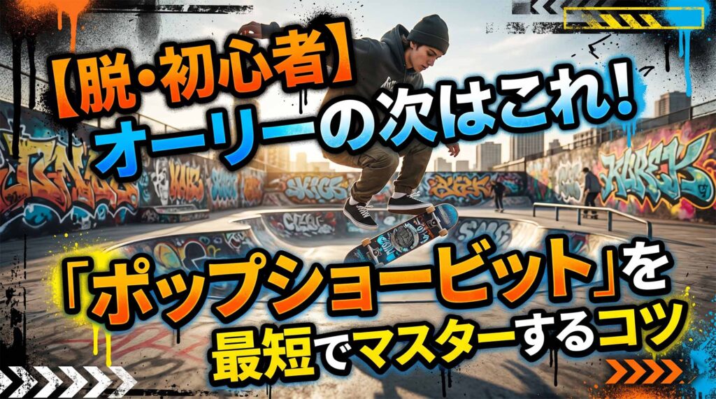 【脱・初心者】オーリーの次はこれ！「ポップショービット」を最短でマスターするコツ