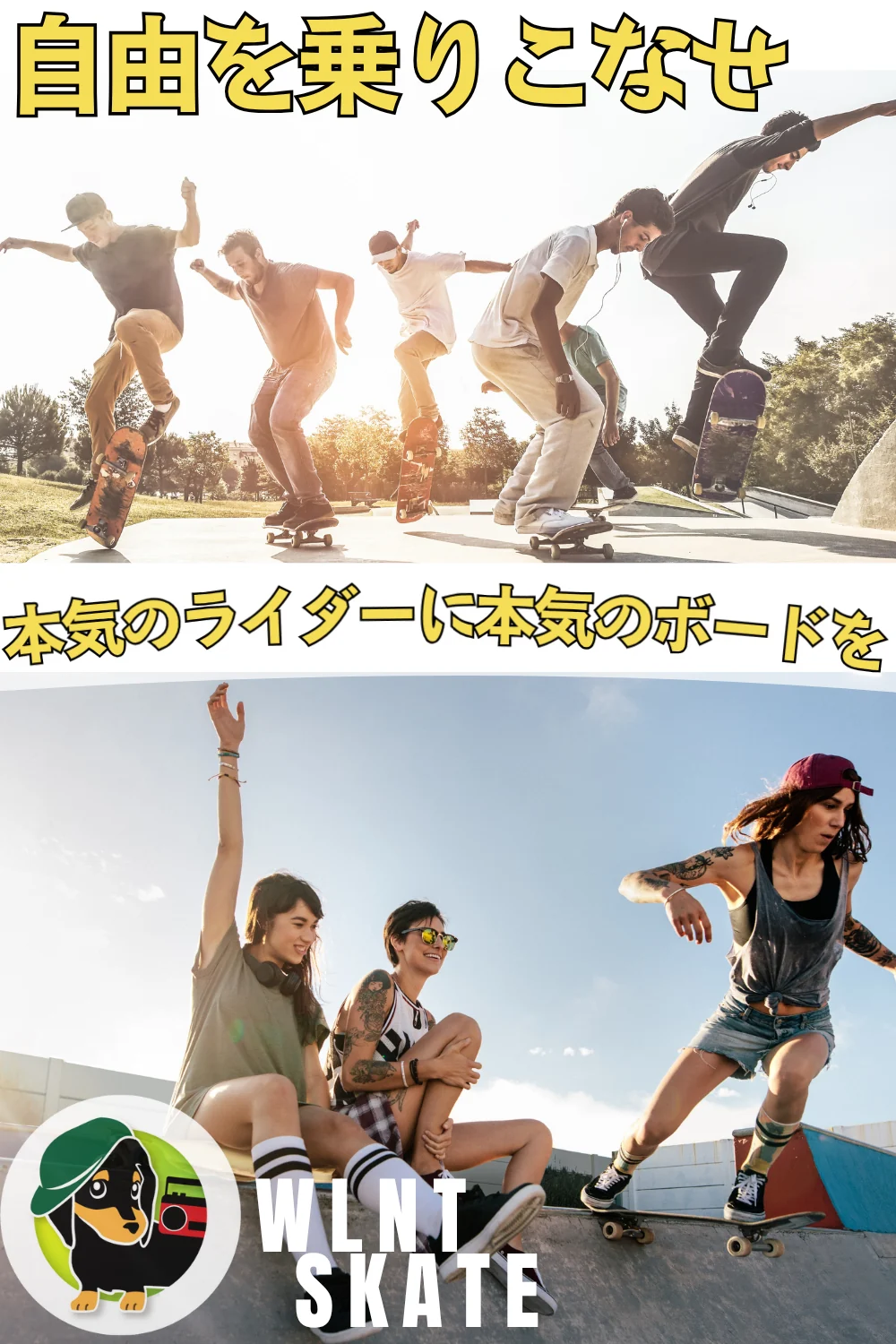 大人:スケートパークで滑る若者たち